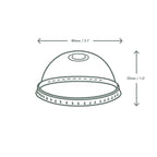 Vegware 76-Series PLA dome lid, straw slot