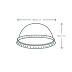 Vegware 76-Series PLA dome lid, no hole