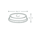 Vegware 76-Series PLA flat lid, straw slot