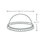 Vegware 96-Series PLA dome lid, no hole