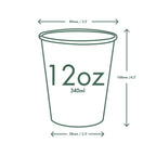 Vegware 12oz / 360ml white hot cup, 89-Series - EU