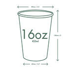 Vegware 16oz / 500ml white hot cup, 89-Series