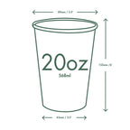 Vegware 20oz / 600ml white hot cup, 89-Series