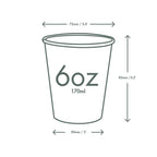 Vegware 6oz / 180ml Feel Good hot cup, 72-Series