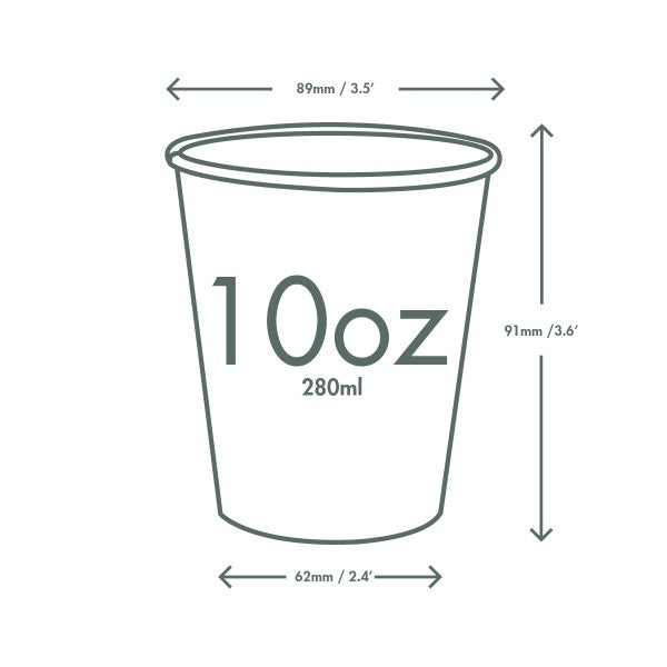 Vegware 10oz / 320ml Feel Snug hot cup, 89-Series