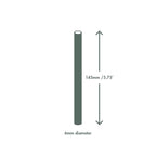 Vegware Cocktail black 6mm paper straw, 5.5in / 140mm