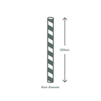 Vegware Jumbo green stripe 8mm paper straw, 7.8in / 200mm