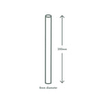 Vegware Jumbo white 8mm paper straw, wrapped, 7.8in / 200mm