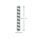 Vegware Jumbissimo green stripe 10mm paper straw, 7.8in / 200mm