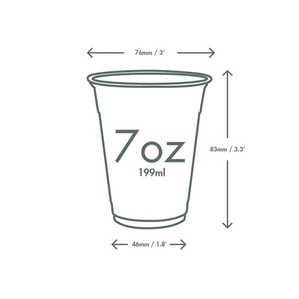 Vegware 7oz / 200ml PLA cold cup, 76-Series