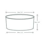 Vegware 34oz / 1000ml round black food container, 150-Series