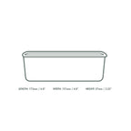 Vegware 24oz / 750ml rectangular black food container