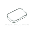 Vegware Rectangular black paper lid, 150-Series