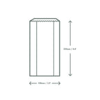 Vegware 100 x 50 x 250mm glassine bag with NatureFlex window