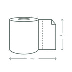Vegware 2-ply blue centrefeed roll (19.5cm x 150m)