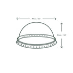 Vegware 90-Series dome PLA cold lid