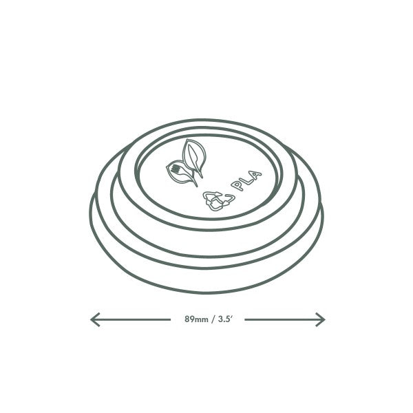 Vegware 89-Series CPLA hot cup lid