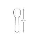 Vegware 3.5in / 90mm tutti frutti paper ice cream spoon, wrapped