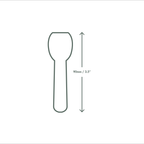 Vegware 3.5in / 90mm tutti frutti compostable paper ice cream spoon