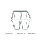 Vegware 2-compartment PLA sandwich sofa