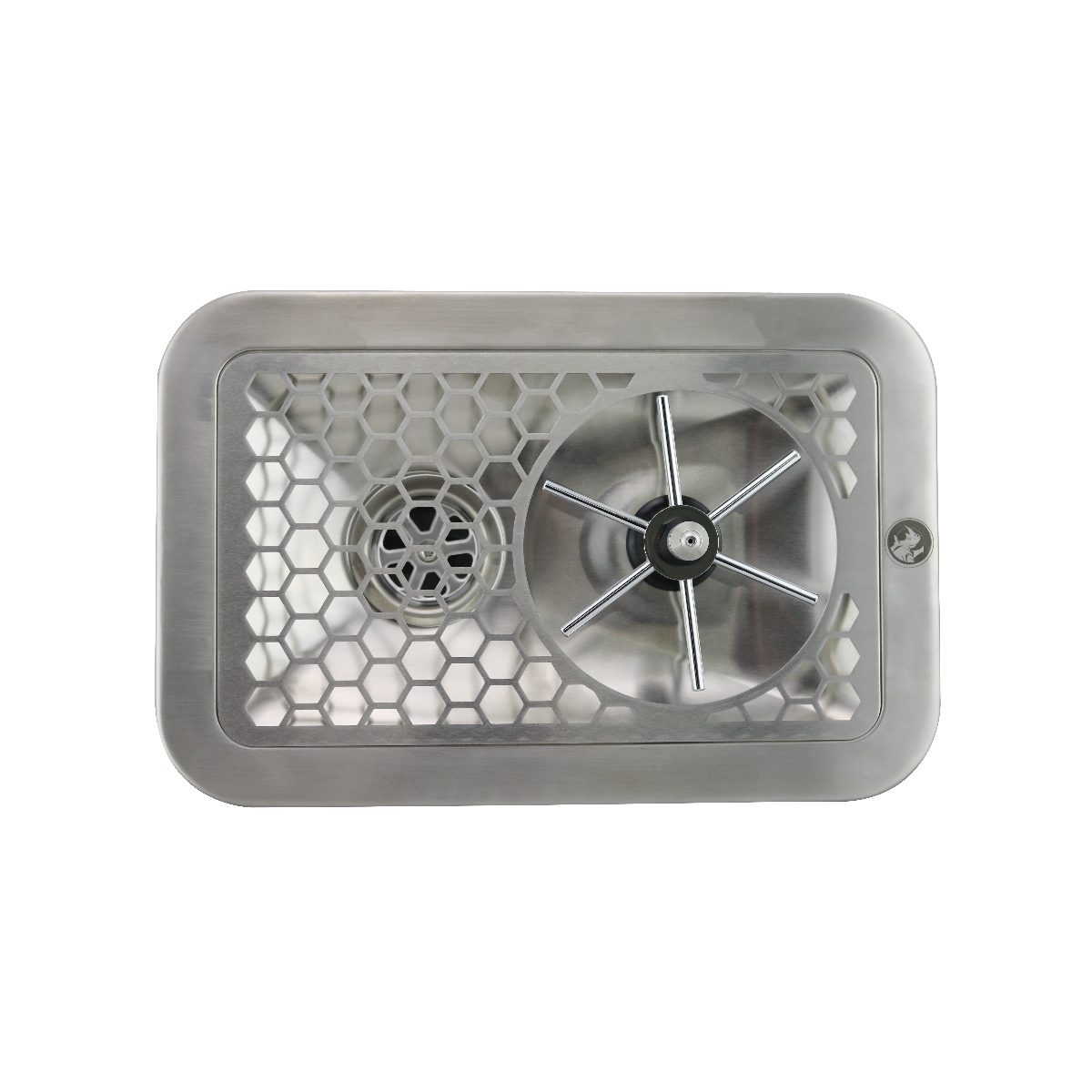RHINO RECESSED PITCHER RINSER WITH SPIN JET