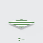Vegware Jumbissimo green stripe 10mm paper straw, 7.8in / 200mm