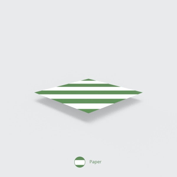 Vegware Jumbissimo green stripe 10mm paper straw, 7.8in / 200mm