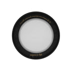 Vegware Round black paper lid, cellophane window, 150-Series