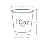 Vegware 10oz / 320ml brown kraft double wall hot cup, 89-Series