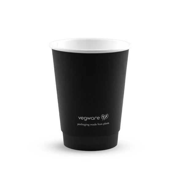 Vegware 12oz / 360ml black double wall cup, 89-Series