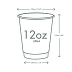 Vegware 12oz / 360ml Feel Good double wall hot cup, 89-Series