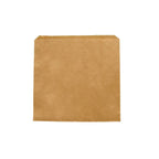 Vegware 8.5 x 8.5in / 215 x 215mm recycled kraft flat bag