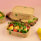 Vegware 16oz / 500ml rectangular kraft food container
