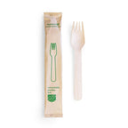 Vegware Compostable wooden fork, wrapped