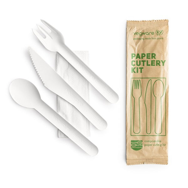 Vegware Compostable wooden cutlery kit