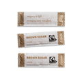 Vegware Fairtrade brown sugar sticks, compostable wrap