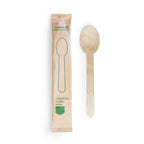 Vegware Compostable wooden spoon, wrapped